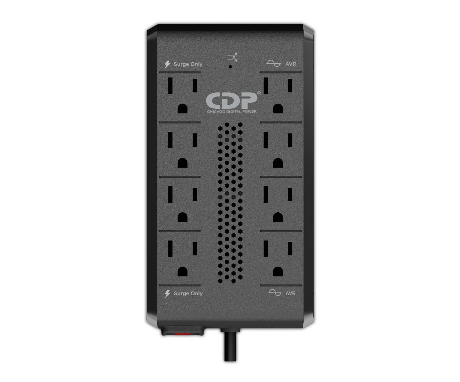 REGULADOR DE VOLTAJE CDP RAVR1408 1410VA/700W AVR - 8 Salidas, 175 Julios, 120 Vac REGULADOR DE VOLTAJE CDP RAVR1408 1410VA/700W AVR - 8 Salidas, 175 Julios, 120 Vac